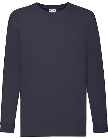 Kids´ Valueweight Long Sleeve T in Deep Navy, Größe 164