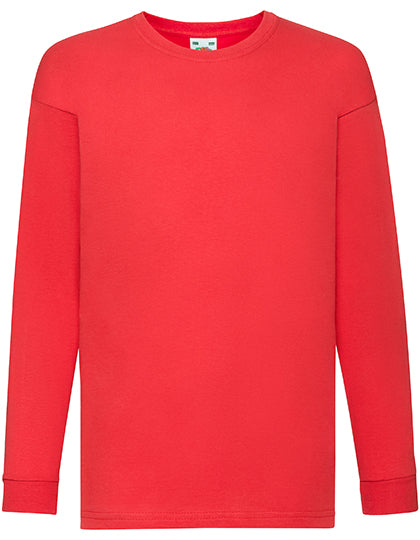 Kids´ Valueweight Long Sleeve T in Red, Größe 164