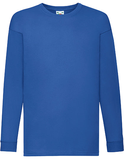 Kids´ Valueweight Long Sleeve T in Royal Blue, Größe 164