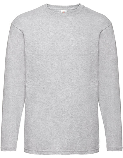 Valueweight Long Sleeve T in Heather Grey, Größe 5XL