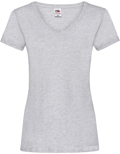 Ladies´ Valueweight V Neck T in Heather Grey, Größe XXL
