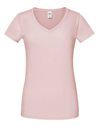 Ladies´ Iconic 150 V Neck T in Powder Rose, Größe XXL