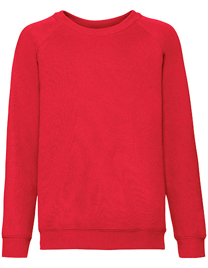 Kids´ Classic Raglan Sweat in Red, Größe 164
