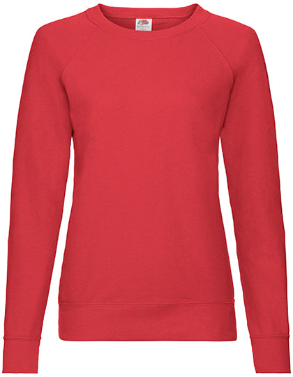 Ladies´ Lightweight Raglan Sweat in Red, Größe XXL
