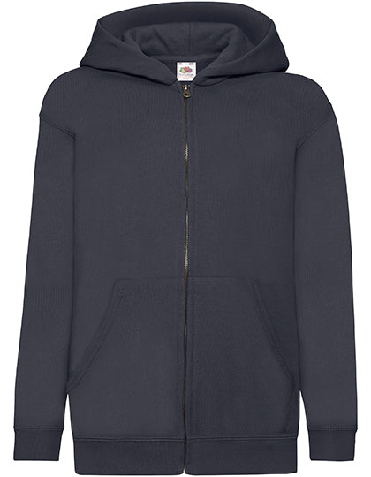 Kids´ Classic Hooded Sweat Jacket in Deep Navy, Größe 164