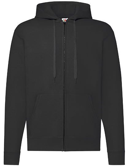 Classic Hooded Sweat Jacket in Black, Größe 5XL