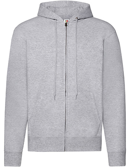 Classic Hooded Sweat Jacket in Heather Grey, Größe 5XL