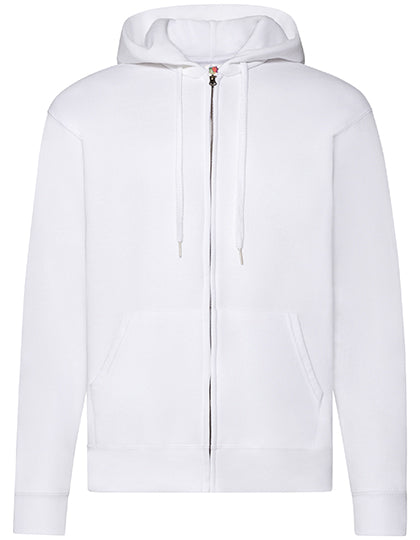 Classic Hooded Sweat Jacket in White, Größe XXL