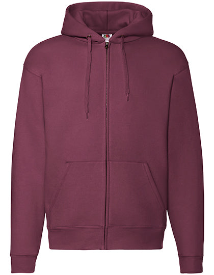 Premium Hooded Sweat Jacket in Burgundy, Größe XXL