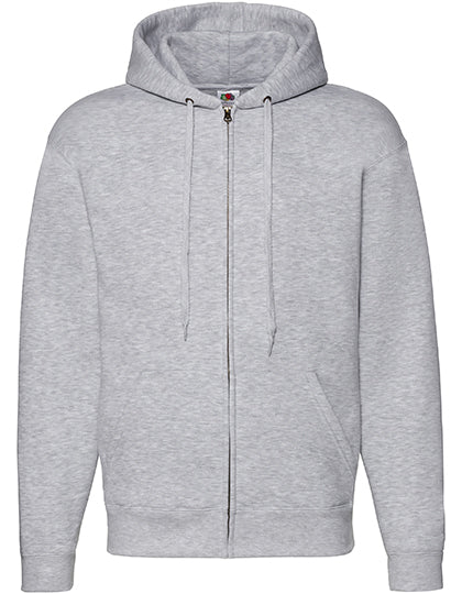 Premium Hooded Sweat Jacket in Heather Grey, Größe 4XL
