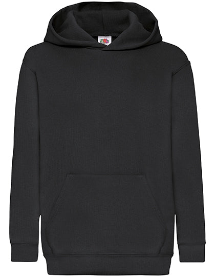 Kids´ Classic Hooded Sweat in Black, Größe 164