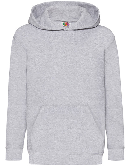 Kids´ Classic Hooded Sweat in Heather Grey, Größe 164