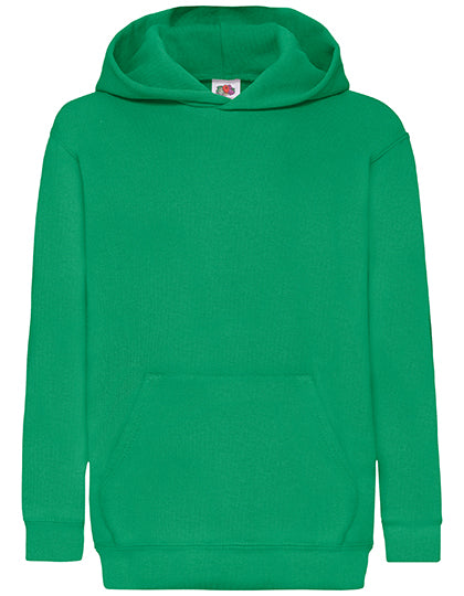 Kids´ Classic Hooded Sweat in Kelly Green, Größe 164