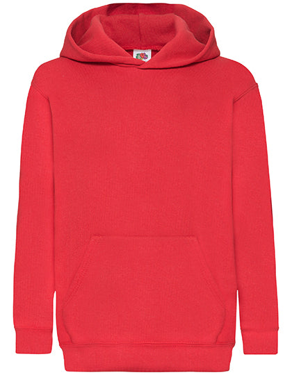 Kids´ Classic Hooded Sweat in Red, Größe 164