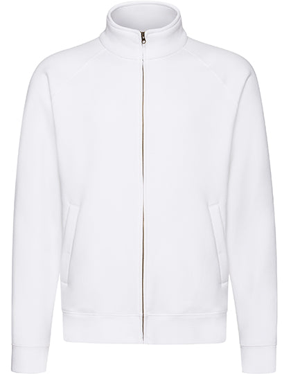 Premium Sweat Jacket in White, Größe XXL