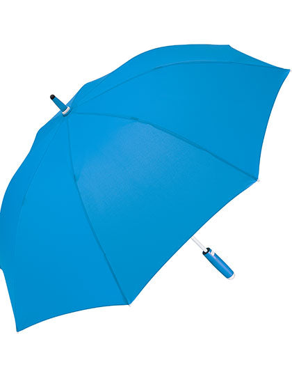 AC-Midsize-Stockschirm FARE® Whiteline in Cyan, Größe Ø 112 cm