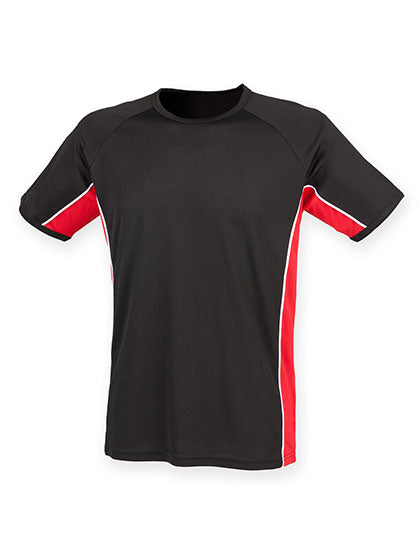 Adult's Performance Panel T-Shirt in Black, Größe 3XL