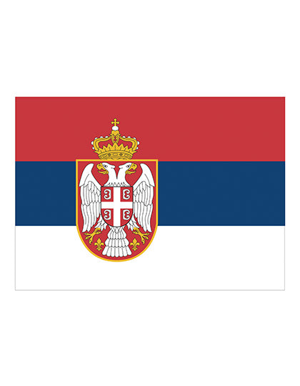 Fahne Serbien in Serbia, Größe 90 x 150 cm