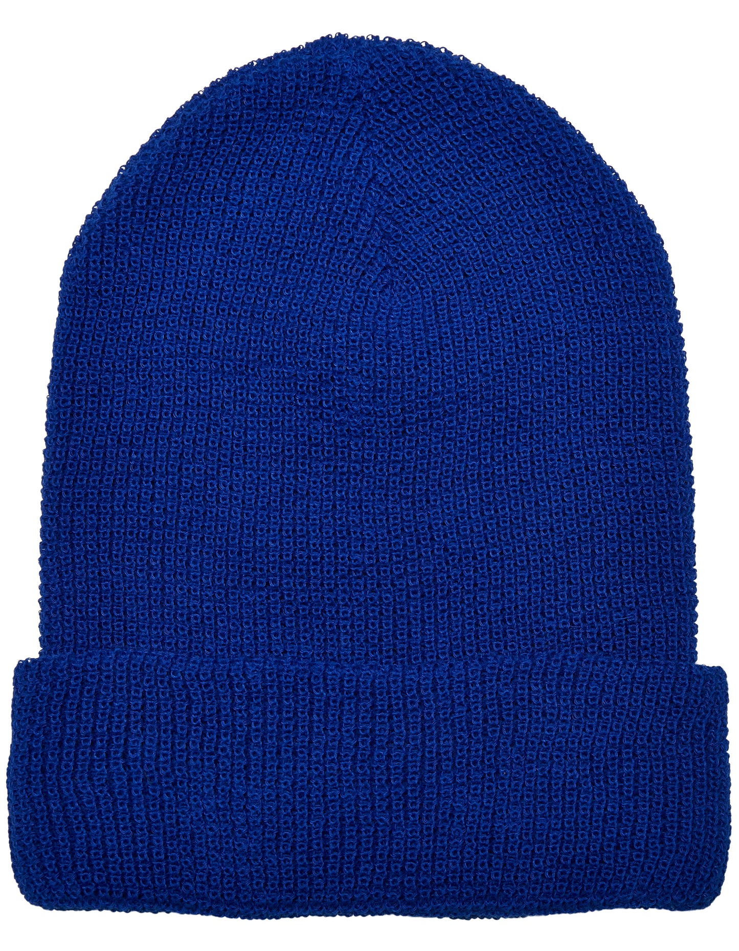 Recycled Yarn Waffle Knit Beanie in Royal, Größe One Size