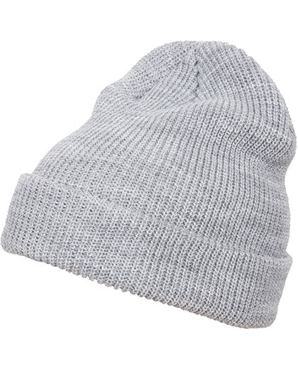 Long Knit Beanie in Heather Grey, Größe One Size