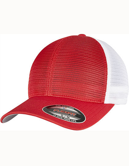 Flexfit 360 Omnimesh Cap 2-Tone in Red, Größe S/M