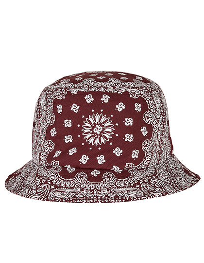 Bandana Print Bucket Hat in Cherry, Größe One Size