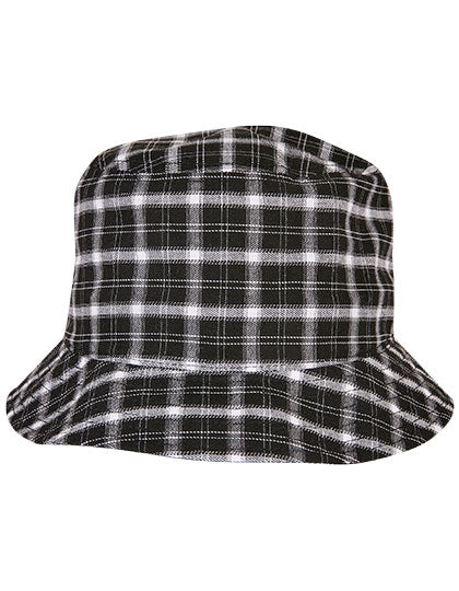 Check Bucket Hat in Black-Grey Check, Größe One Size