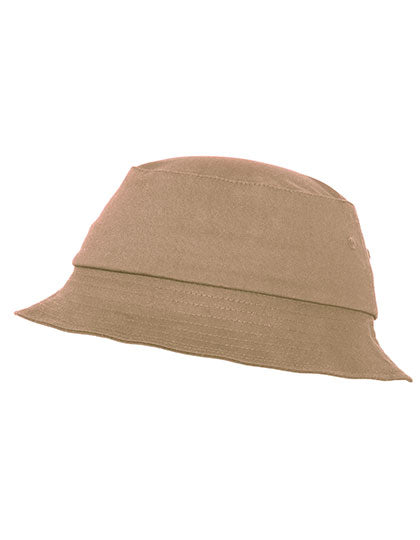 Flexfit Cotton Twill Bucket Hat in Khaki, Größe One Size