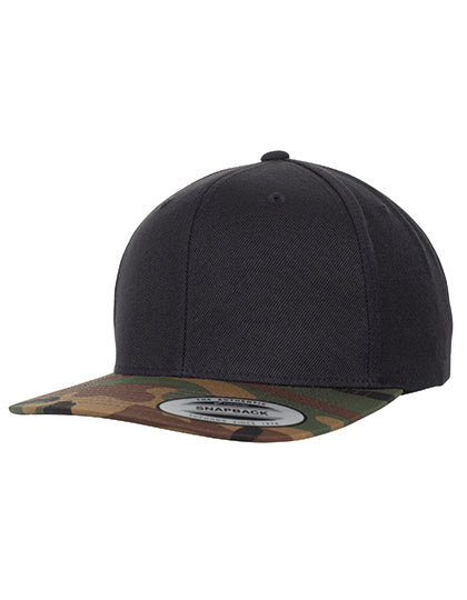 Classic Snapback 2-Tone Camo Cap in Black, Größe One Size