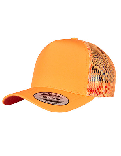 Neon Retro Trucker Cap in Neon Orange, Größe One Size