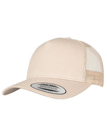 5-Panel Retro Trucker Cap in Khaki, Größe One Size