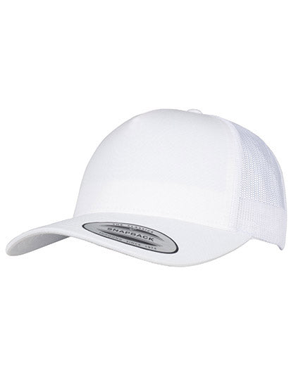 5-Panel Retro Trucker Cap in White, Größe One Size