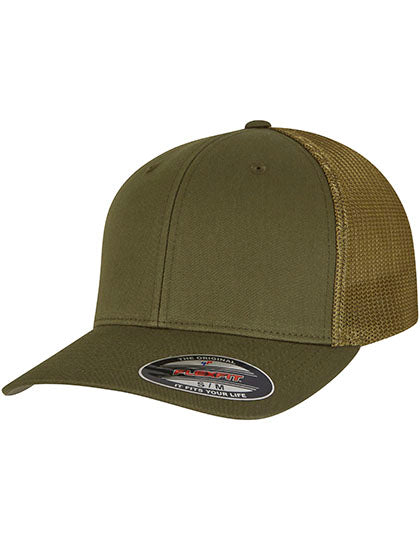 Flexfit Mesh Trucker Cap in Mossgreen, Größe L/XL