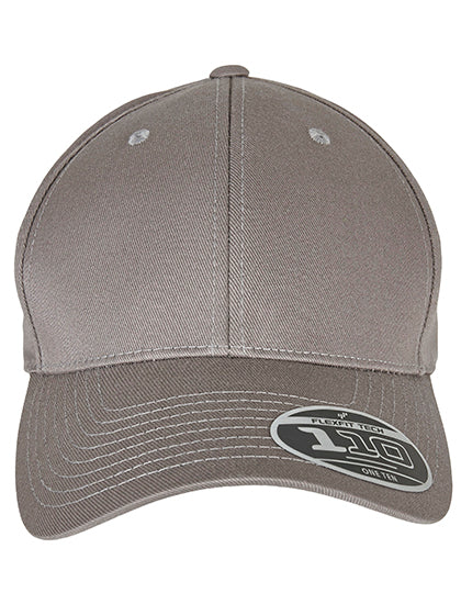 Flexfit 110 Curved Visor Snapback in Grey, Größe One Size