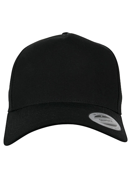 5-Panel Curved Classic Snapback in Black, Größe One Size