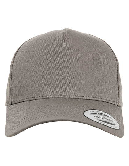 5-Panel Curved Classic Snapback in Grey, Größe One Size