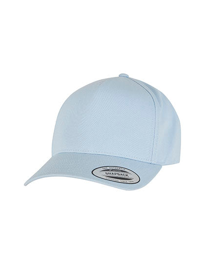 5-Panel Curved Classic Snapback in Light Blue, Größe One Size