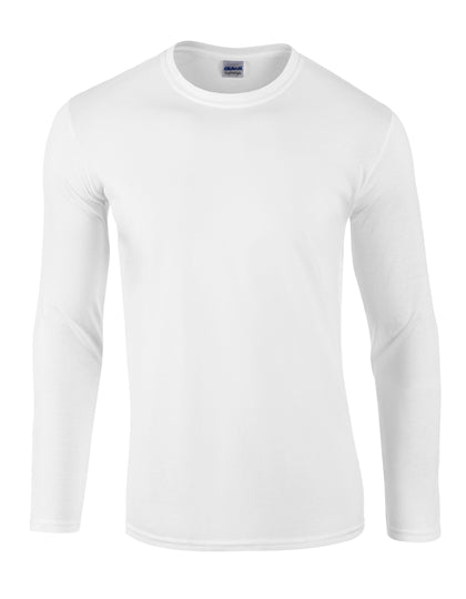 Softstyle® Adult Long Sleeve T-Shirt in White, Größe 3XL