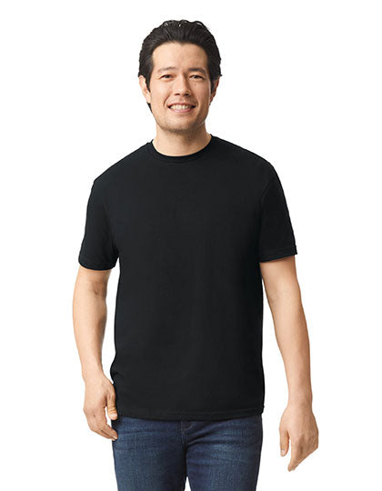Softstyle® CVC Adult T-Shirt in Pitch Black, Größe 4XL