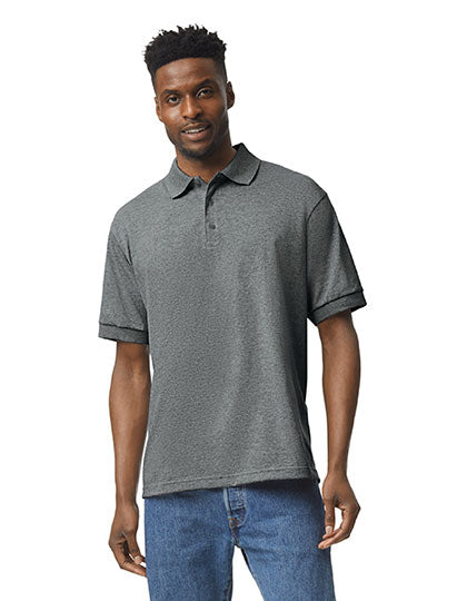 DryBlend® Adult Polo in Graphite Heather, Größe 3XL