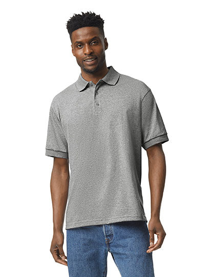 DryBlend® Adult Polo in Sport Grey (Heather), Größe 3XL