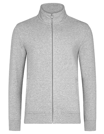 Men´s Premium Full-Zip Sweat Jacket in Grey Melange, Größe 6XL