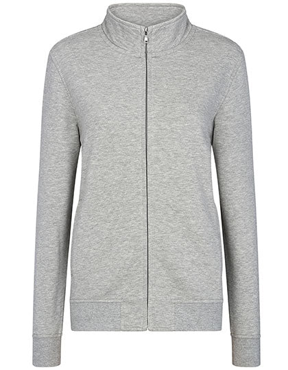 Women´s Premium Full-Zip Sweat Jacket in Grey Melange, Größe 5XL