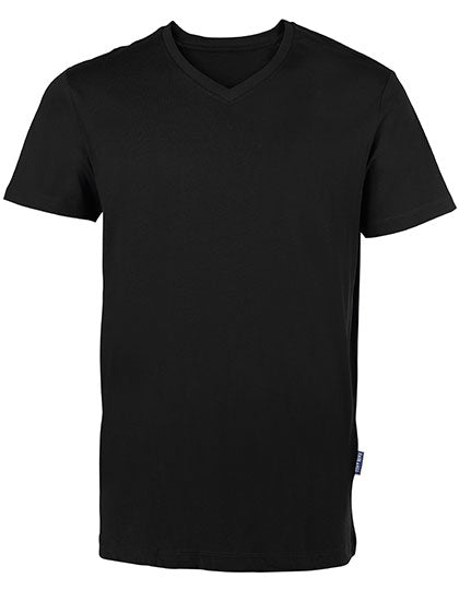 Men´s Luxury V-Neck Tees in Black, Größe 6XL