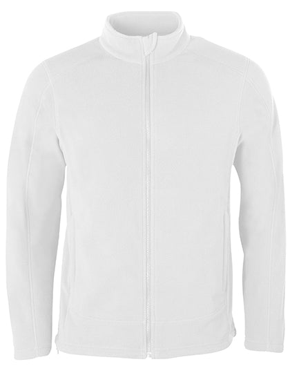 Men´s Full- Zip Fleece Jacket in White, Größe 5XL