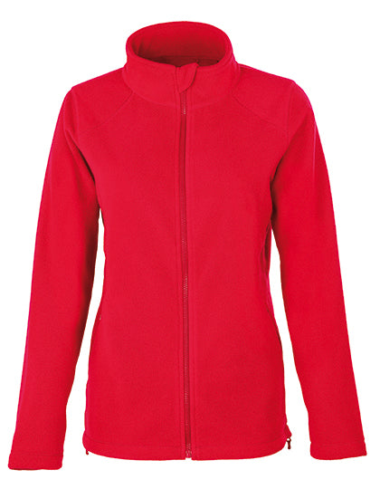 Women´s Full- Zip Fleece Jacket in Red, Größe 3XL