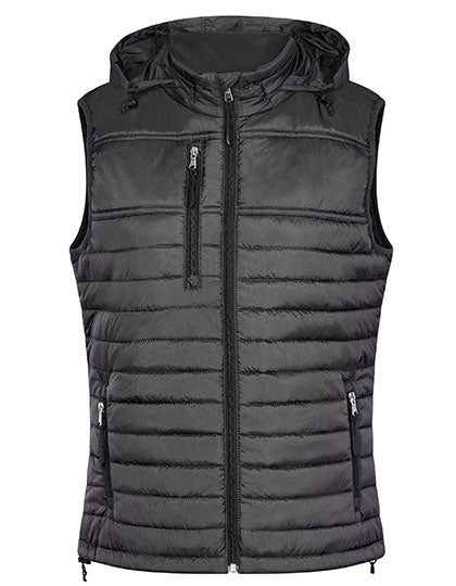 Women´s Hooded Performance Body Warmer in Dark Grey, Größe 3XL