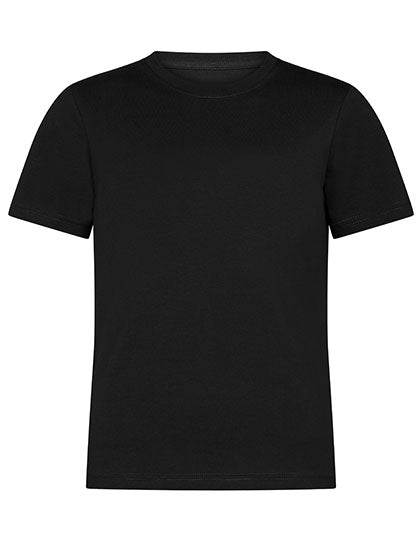 Kids´ Organic Luxury Roundneck Tees in Black, Größe 3XL (158/13-14)