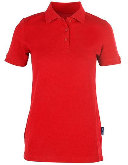 Women´s Heavy Stretch Polo in Red, Größe 5XL