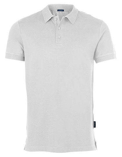 Men´s Luxury Stretch Polo in White, Größe 5XL